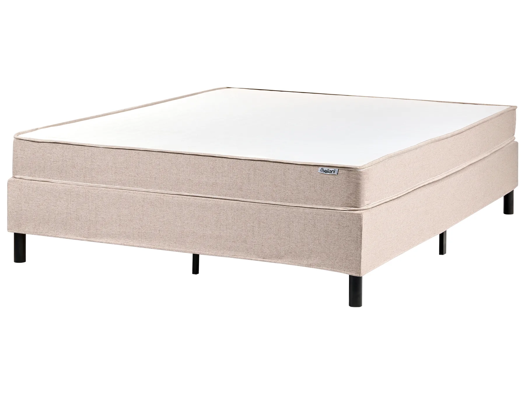 Divan Bed without Headboard Fabric COUNTESS 160 x 200 cm (EU King Size) Beige_978625