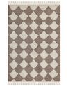 Dywan bawełniany 160 x 230 cm brązowy z beżowym SINOP_839713