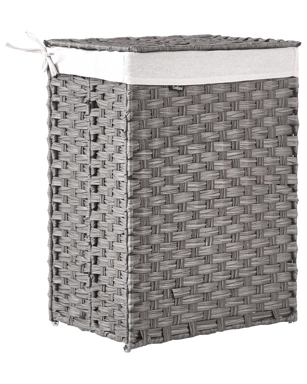 Laundry Basket with Lid MUCUBAJI Fabric Grey 83 L