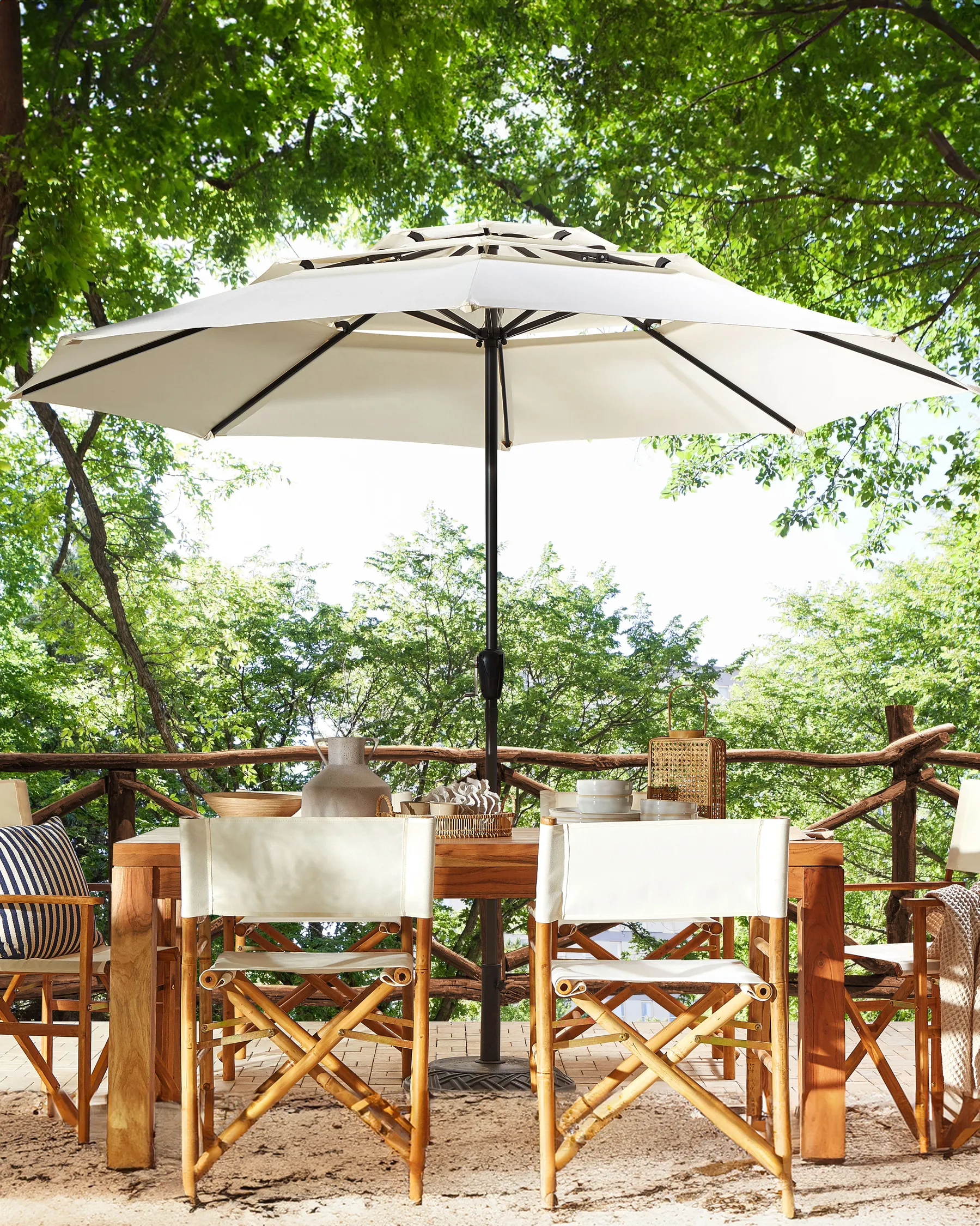 Market Parasol 285 cm BIBIONE Light Beige_829360