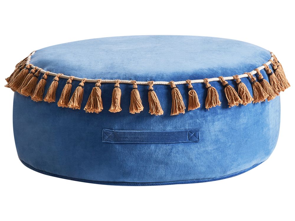 Pouf GOTHA Velluto Blu