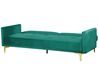 Sofa rozkładana welurowa zielona LUCAN_810464