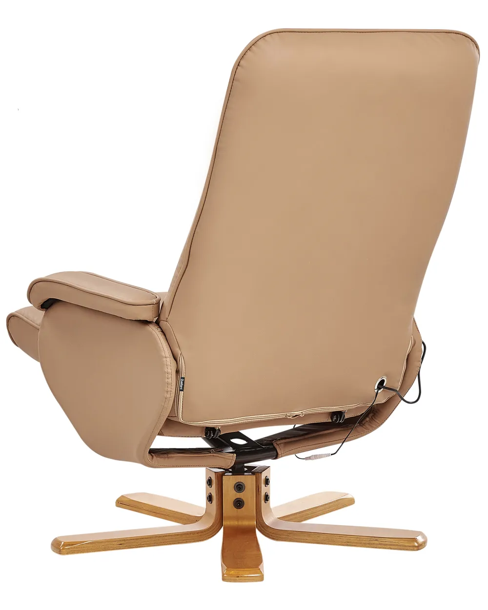 Massage Chair RELAXPRO with Footstool Faux Leather Light Brown_964825