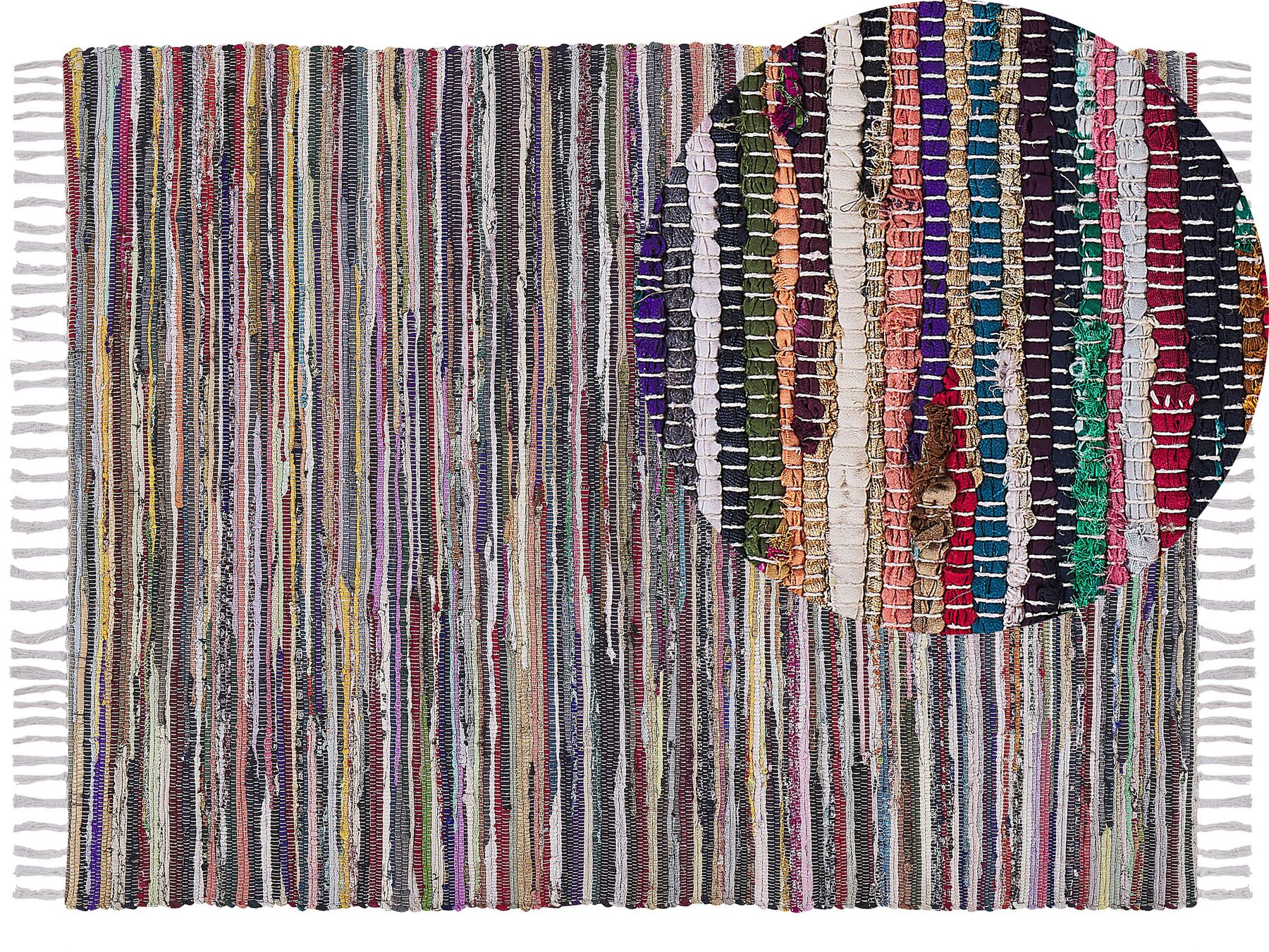 Alfombra de algodón multicolor claro 160 x 230 cm DANCA_530080
