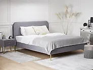 Bed Velvet FLAYAT 180 x 200 cm (EU Super King) Grey_1172164