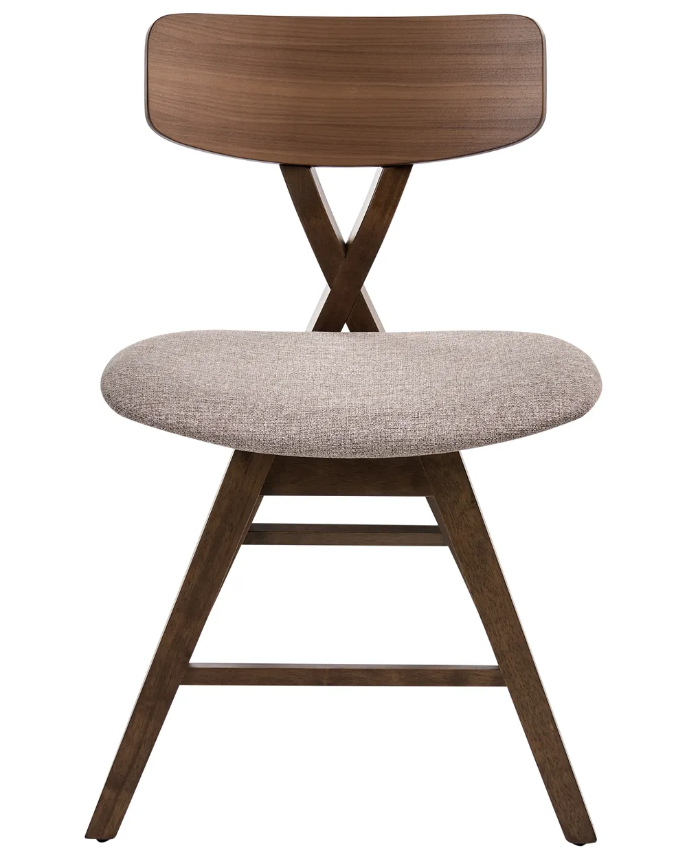 Set di 2 sedie da pranzo LELAND Legno Marrone/Tortora_1065928