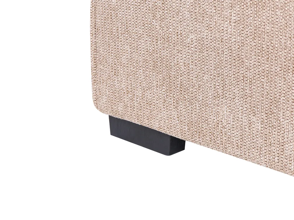 Corner Sofa Bed 3 Seater EDANE with Storage Fabric Beige Right Hand_1057087