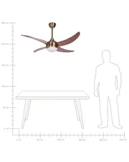 Ceiling Fan with Light CHACANA with Remote LED Brass_1133515