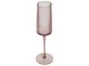 Set di 4 flute da champagne rosa 22 cl AMETHYST_912556