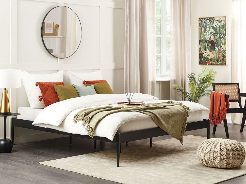 Bed Metal VAURS 180 x 200 cm (EU Super King) Black