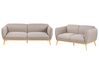 Living Room Set 5 Seater LJUNG Fabric Light Brown