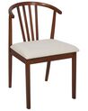  Set of 2 Wooden Dining Chairs Dark Wood CRAIG_926551