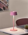 Wireless LED Table Lamp GUDER with Dimmer Metal Pink