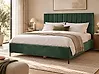 Ottoman Bed SEZANNE Velvet Dark Green 180 x 200 cm (EU Super King)