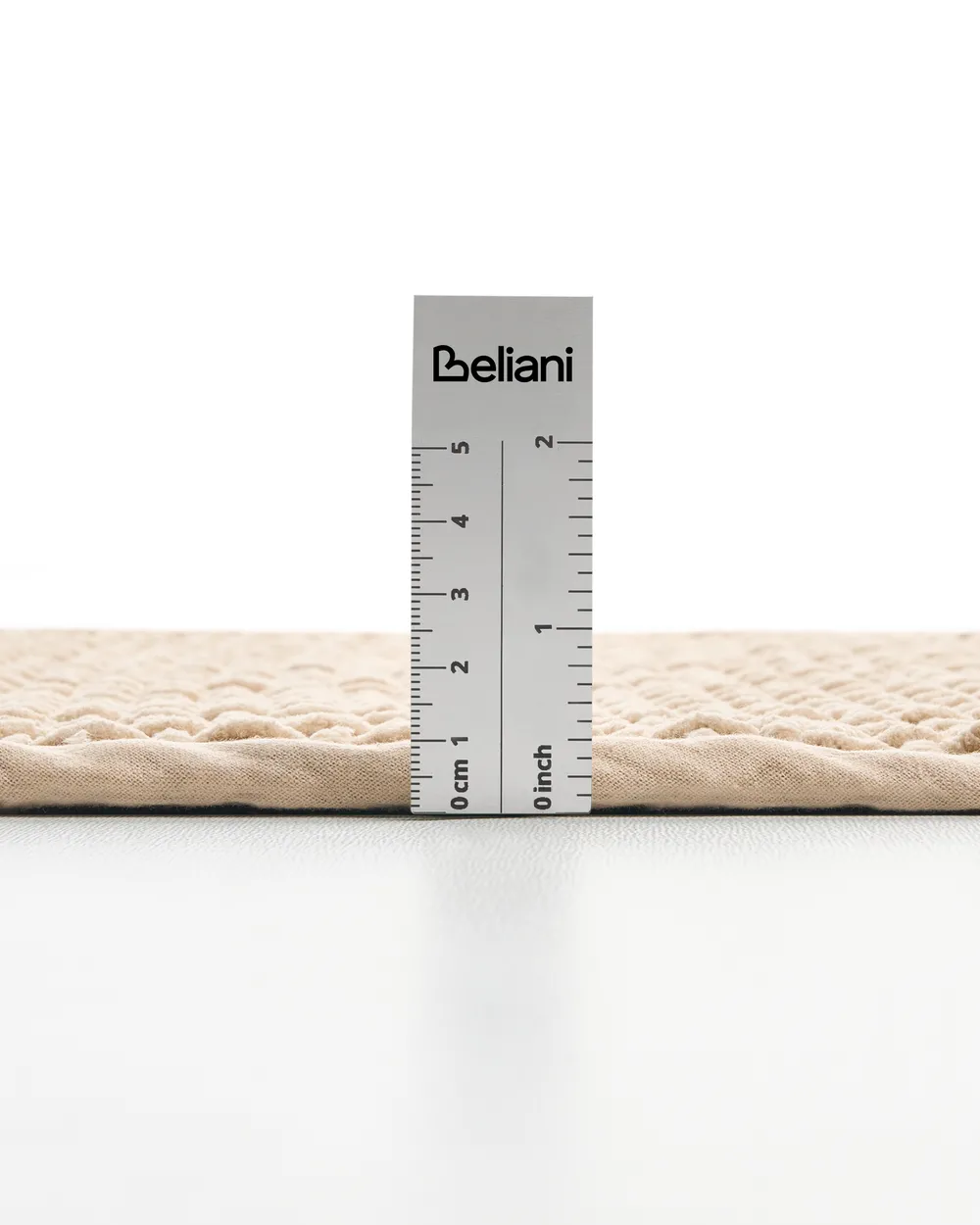 Bath Mat KARAD Beige 60 x 90 cm Cotton_1025891
