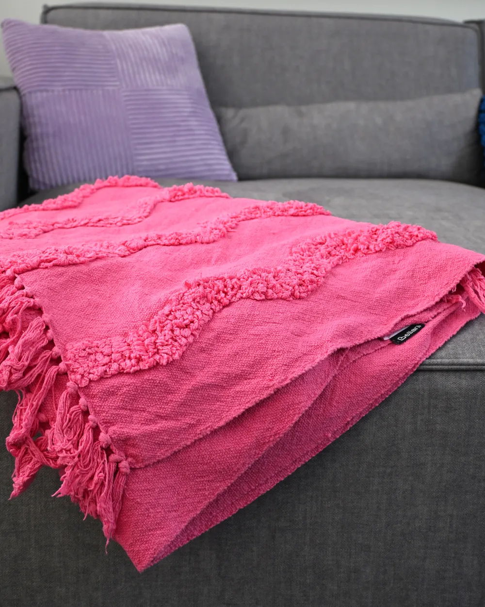 Blanket KHARI Cotton 125 x 150 cm Pink_1020067