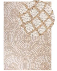 Tappeto ARIBA Bianco Beige 160 x 230 cm Iuta_852818