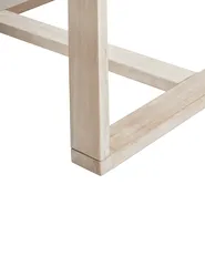 Set of 2 Garden Chairs with Cushions AZZANELLO Acacia Wood Off-White_956721