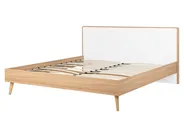 Bett mit Lattenrost SERRIS 160 x 200 cm Hellbraun_748351