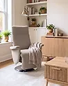 Recliner Chair PRIME with Footrest Fabric Taupe