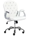 Desk Chair PRINCESS Faux Leather White