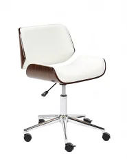 Sedia da scrivania TOTOWA Pelle sintetica Bianco_1131967