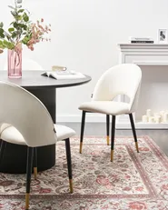 Set di 2 sedie da pranzo MAGALIA Velluto Beige chiaro_847677