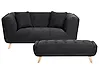 Sofa 2 Seater HABO Fabric Black