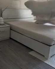 Ottoman Bed VINCENNES Velvet Off-White 180 x 200 cm (EU Super King)_962841