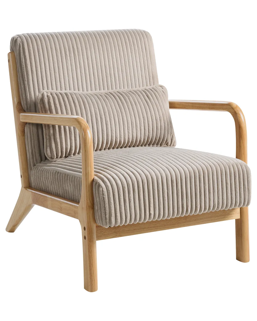 Poltrona SORSELE Velluto a coste Beige_1019390
