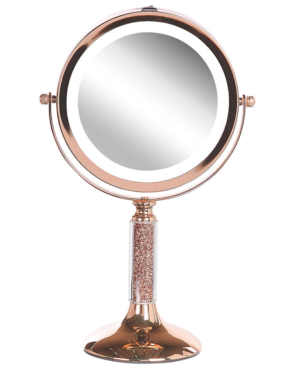 Rose gold vanity mirror with lights best sale