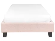 Bed without Headboard Boucle ROANNE 90 x 200 cm (EU Single) Pastel Pink_903072