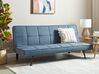 Sofá-cama de 3 lugares em tecido azul HASLE_912896