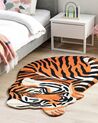 Vlnený detský koberec v tvare tigra 100 x 155 cm oranžový RAJAH_874843