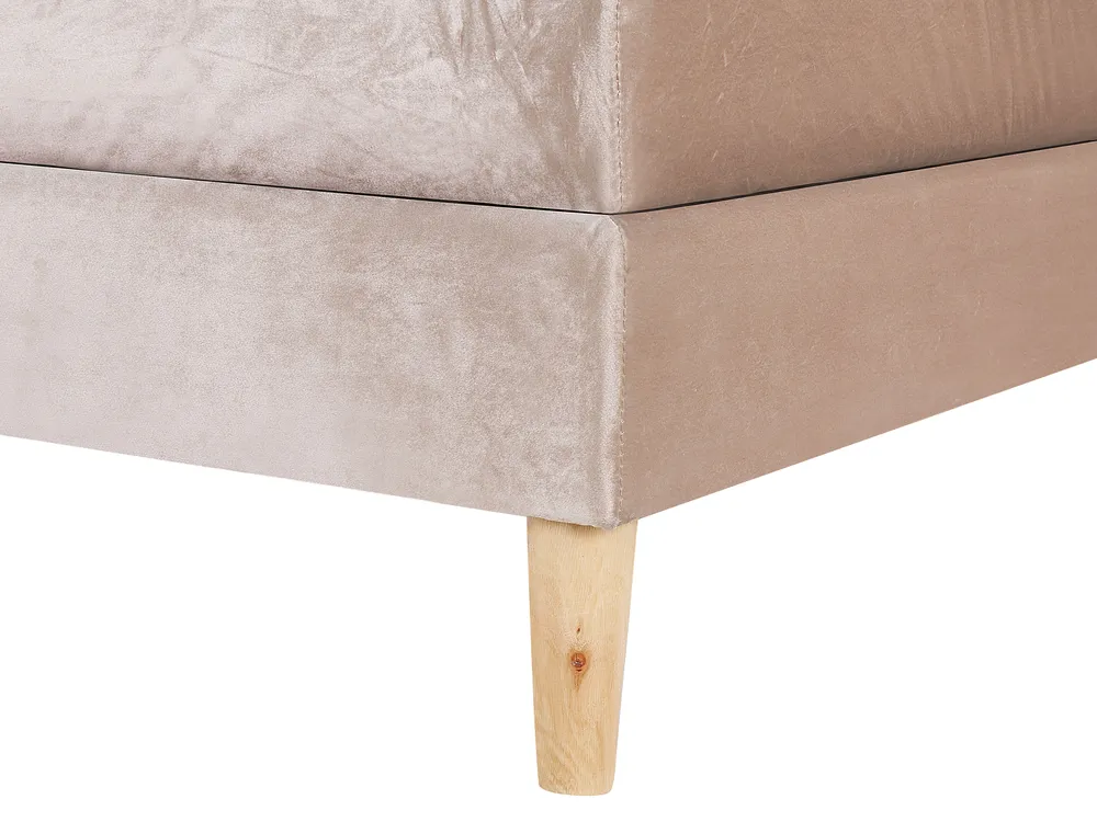 Boxspringbett Samtstoff MARQUISE 160 x 200 cm Beige_797293