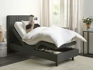 Adjustable Bed Fabric DUKE II 80 x 200 cm (EU Small Single) Dark Grey_987327