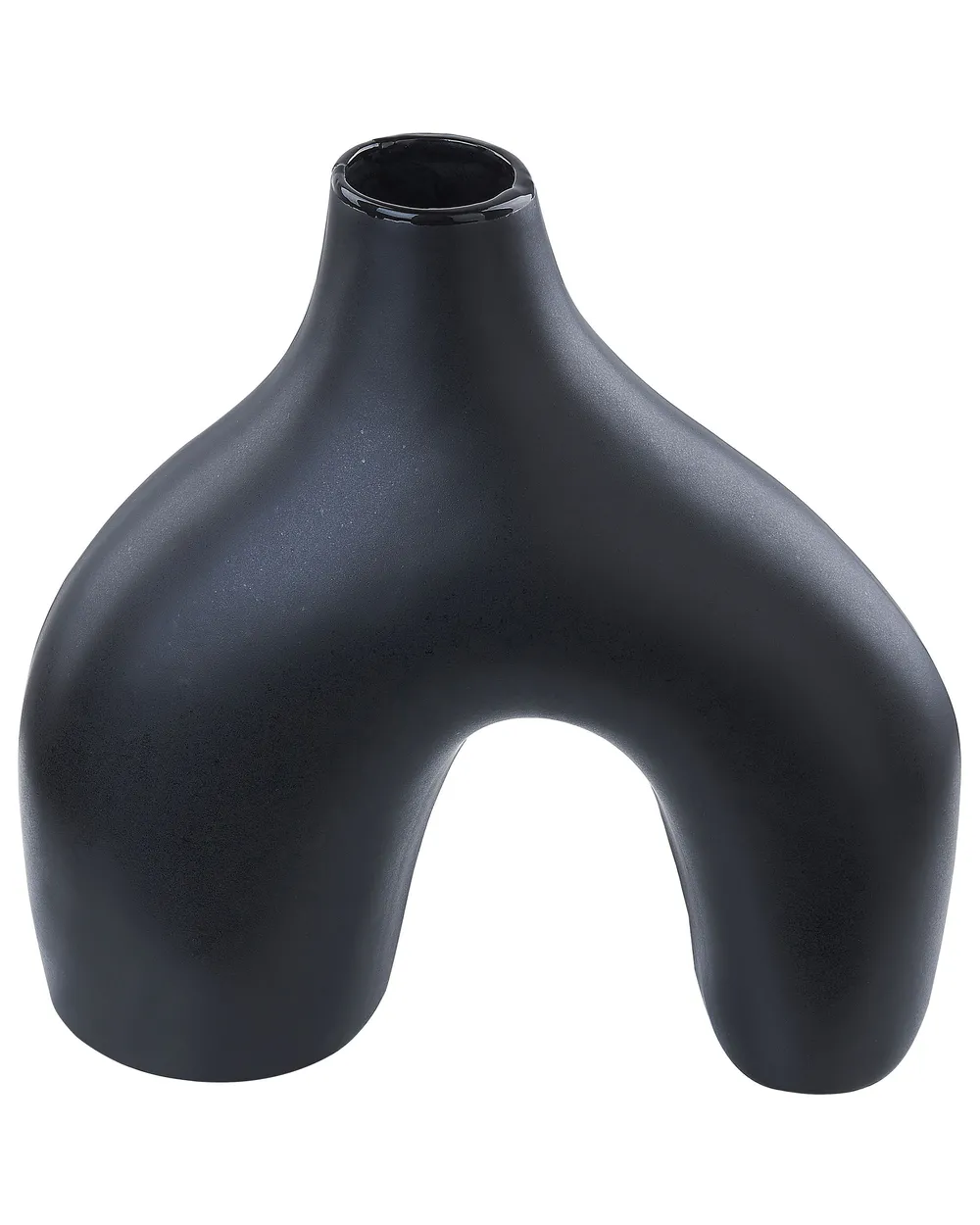 Wazon na kwiaty LAMIA 30 cm Ceramika Czarny