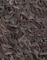 Hnědý shaggy kožený koberec 160x230 cm MUT_220601