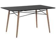Dining Table BIONDI Black Beech 140 cm 80 cm_753851