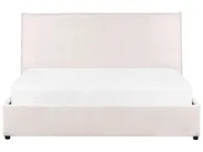 Bett mit Stauraum LAVAUR Samtstoff Cremeweiß 160 x 200 cm_870930