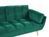 Sofa rozkładana welurowa zielona ASBY_788041