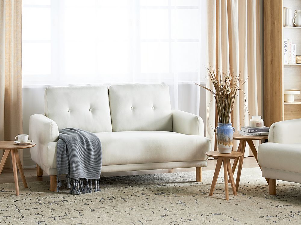 Sofa dla 2 osób TUVE Złamana biel