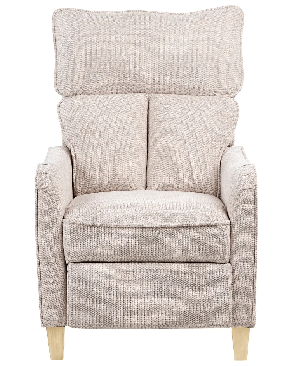 Sedia reclinabile ROYSTON Poggiapiedi a scomparsa Tessuto Beige_884478