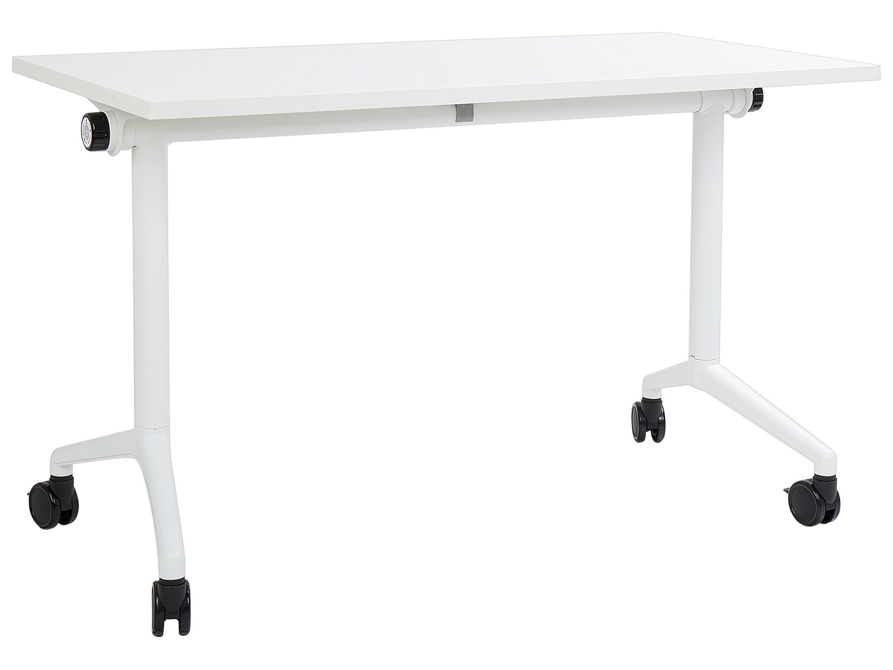 Schreibtisch weiß 120 x 60 cm klappbar mit Rollen CAVI_922094