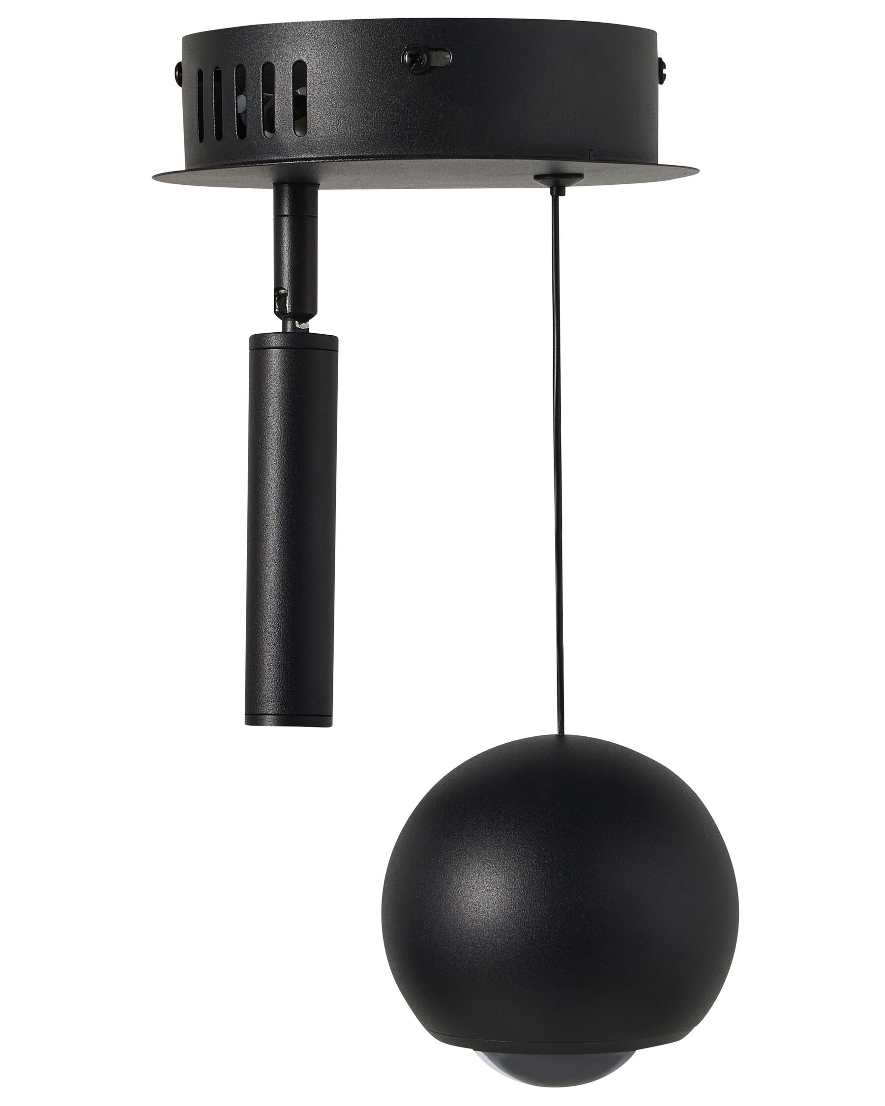 Lampa wisząca LED metalowa 2-punktowa czarna MABOLE_919229