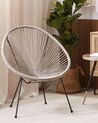 PE Rattan Accent Chair Light Grey ACAPULCO II_817054