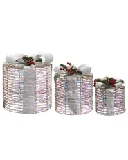 LED JULSO 20/25/30 cm Regali di Natale Argento_1025394