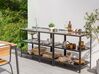 3 Piece Outdoor Kitchen Island Set with Sink Black VILAMA_872489