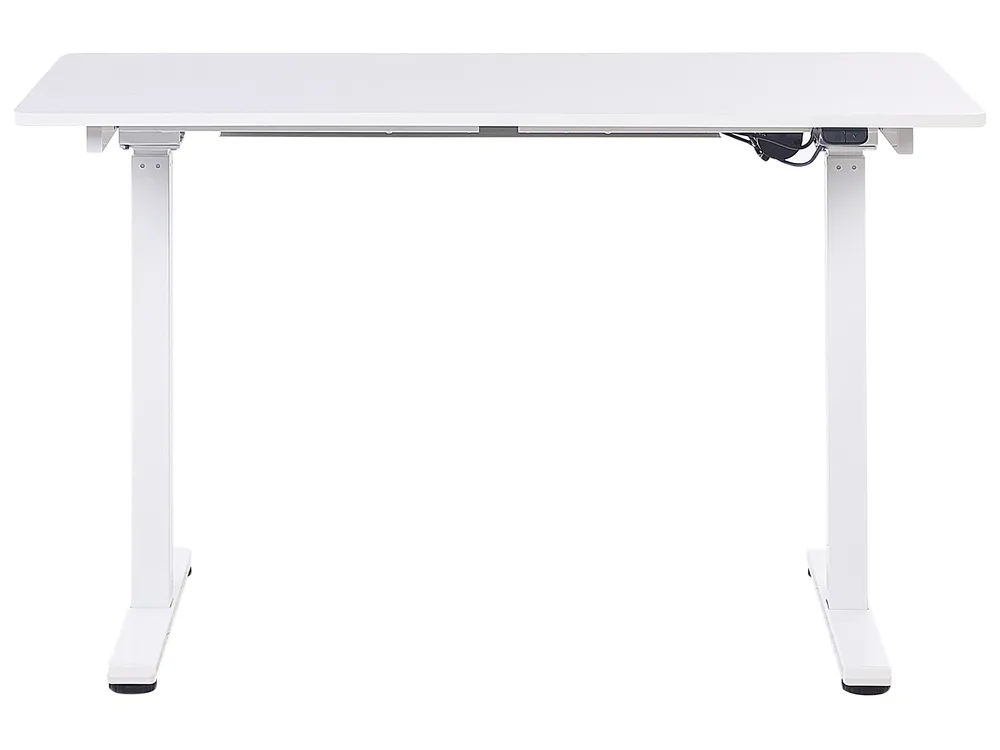 Biurko regulowane elektrycznie GRIFTON 120 cm 60 cm Biały_840266