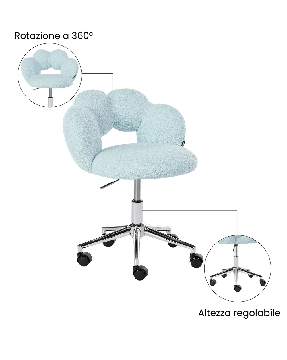 Sedia da scrivania WHIZZY Bouclé Azzurro_1065428